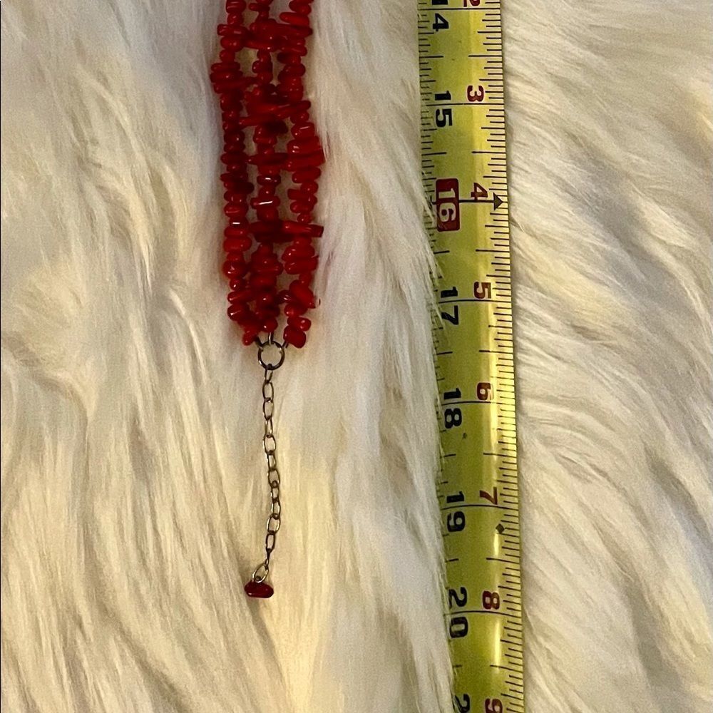 Artisan Handcrafted Authentic Red Branch Coral Multi Strand Necklace & Bracelet - Picture 7 of 12